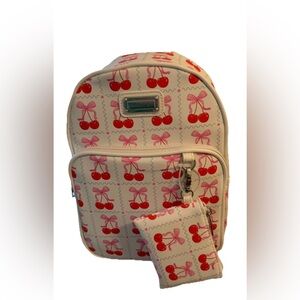 Madden Girl Cherry White Mini Backpack NWT